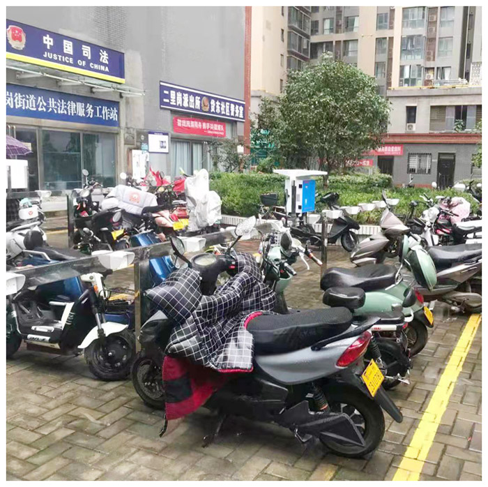 某商业广场非机动车停车区